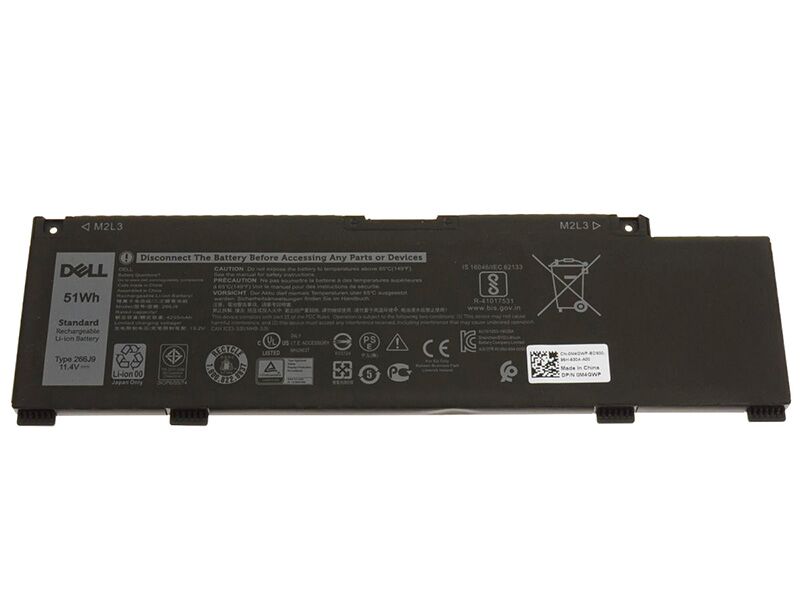 51Wh 4255mAh Dell 266J9 0266J9 Akku